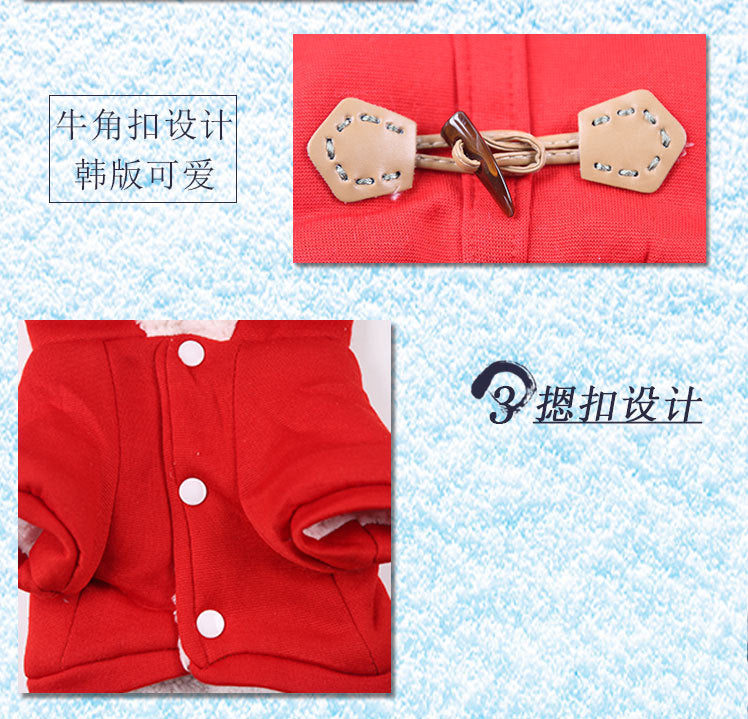 Cross-Border Pet Dog Clothes, Cat Autumn and Winter Four-Legged Cotton Coat, Cartoon Transformation Clothing, Cat Clothing, Dog Clothing Supplies