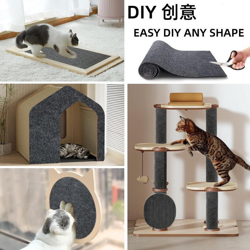 Cross-border Trimmable Self-adhesive Carpet Mat Suitable for Cat Tree Rack Furniture Step Cat Grab Column Covering Pet Supplies